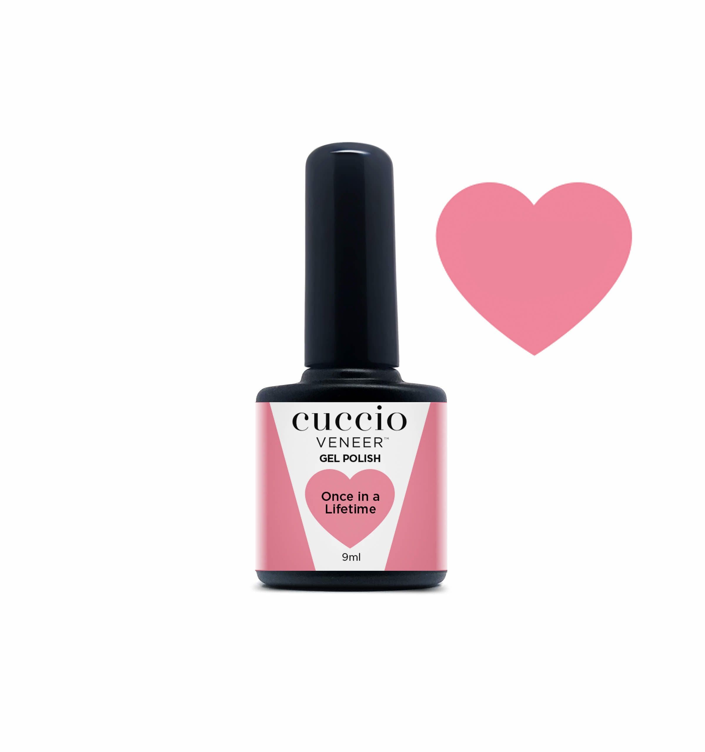 Cuccio Colour Veneer professional gel nail polish bottle showing premium salon grade nail colour packaging.