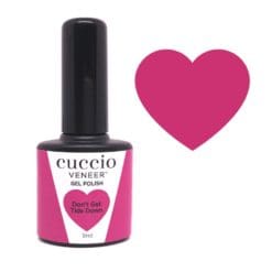Cuccio Colour Veneer professional gel nail polish bottle showing premium salon grade nail colour packaging.