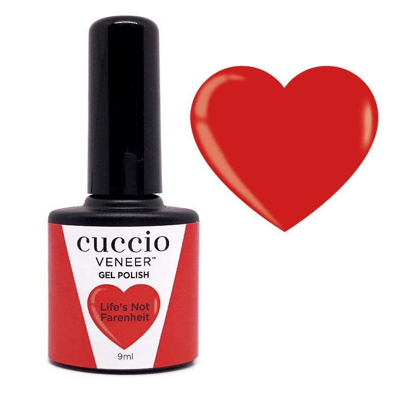 Cuccio Colour Veneer professional gel nail polish bottle showing premium salon grade nail colour packaging.