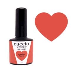 Cuccio Colour Veneer professional gel nail polish bottle showing premium salon grade nail colour packaging.